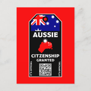 Cartão Postal Festa da Cidadania Australiana Parabéns