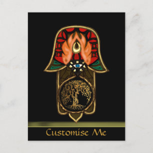 Cartão Postal Festa da Mão de Hamsa: Árvore da Vida