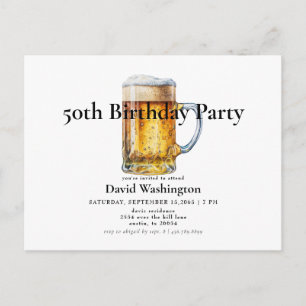 Cartão Postal Festa de 50 Anos do Homem Cerveja de Barril