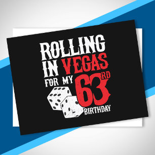 Cartão Postal Festa de 63º Aniversário em Las Vegas - Rolando em