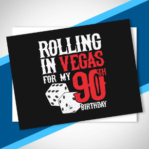 Cartão Postal Festa de 90 Anos em Las Vegas - Rolando em Vegas