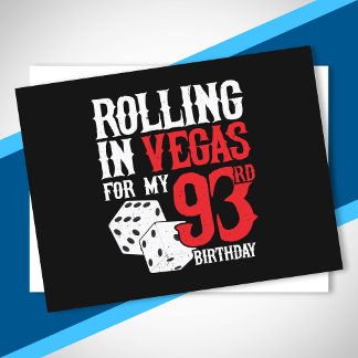 Cartão Postal Festa de 93º Aniversário em Las Vegas - Rolando em