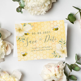 Cartão Postal Festa de abelhas felizes de aniversário salve a da