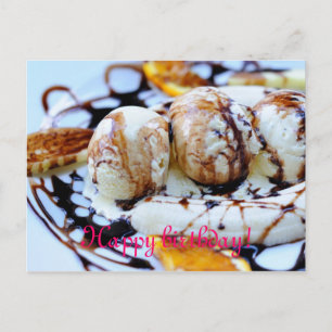 Cartão Postal Festa de aniversário Alegre e Deliciosa