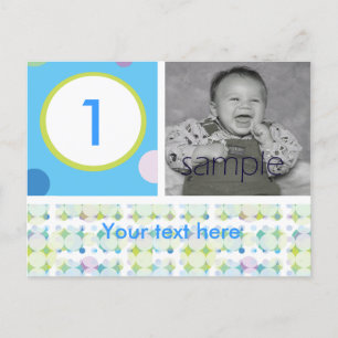 Cartão Postal Festa de aniversário bolinhas