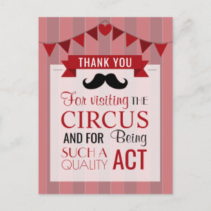 Cartão Postal Festa de aniversário Clássica de Poster de Circo O