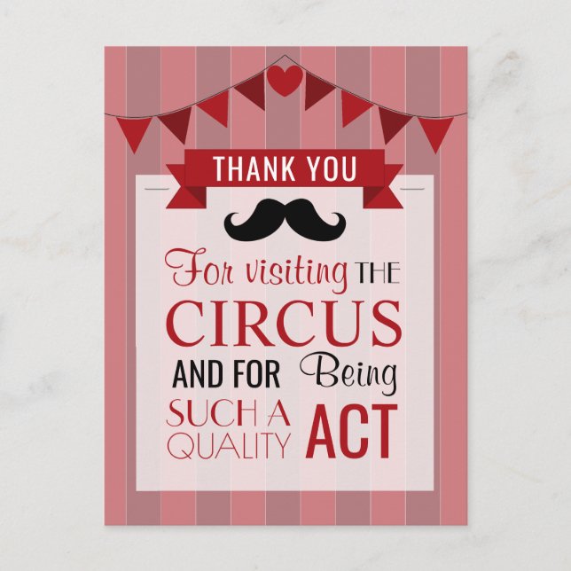 Cartão Postal Festa de aniversário Clássica de Poster de Circo O (Frente)
