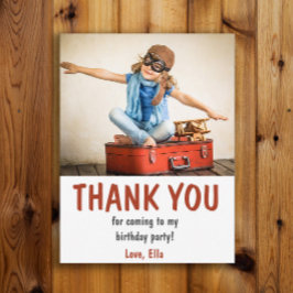 Cartão Postal Festa de aniversário da criança Obrigado