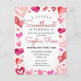 Cartão Postal Festa de Aniversário da Queridinha de Fevereiro pa