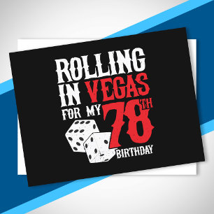 Cartão Postal Festa de Aniversário de 78 anos em Las Vegas - Rol
