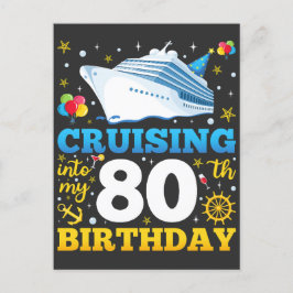 Cartão Postal Festa de Aniversário de 80 anos Cruising