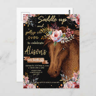 Cartão Postal Festa de aniversário de cavalo de água