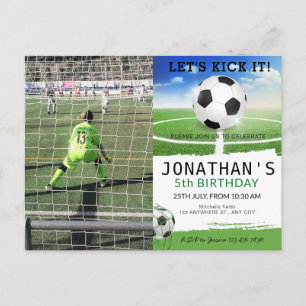 Cartão Postal Festa de Aniversário de Crianças Esportistas Foto