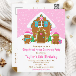 Cartão Postal Festa de Aniversário de Decoração de Casa de Gengi