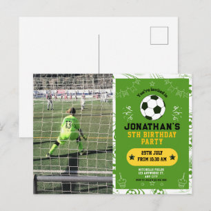 Cartão Postal Festa de Aniversário de Futebol Kids Foto