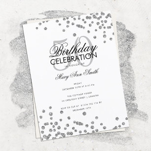 Cartão Postal Festa de aniversário de orçamento reluz Confetti S