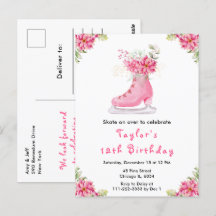 Festa de Aniversário de Patinação no Gelo Rosa