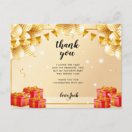 Cartão Postal Festa de Aniversário do Caminhão de Bombeiros Verm