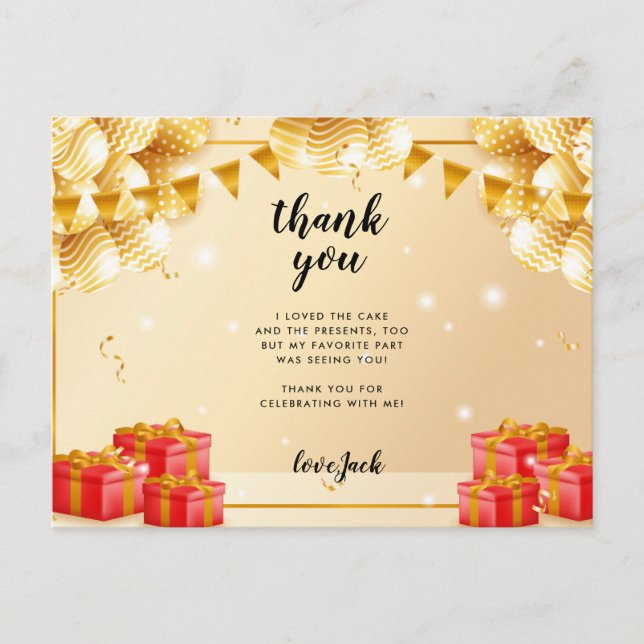 Cartão Postal Festa de Aniversário do Caminhão de Bombeiros Verm (Frente)