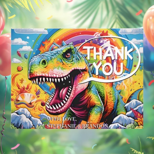 Cartão Postal Festa de Aniversário do Dinossaur (Adorable Dinosaur Birthday Party Postcard Design Ideas)