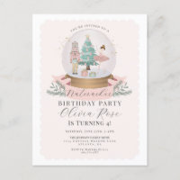 Festa de aniversário do quebra-nozes de Natal rosa