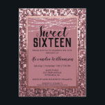 Cartão Postal Festa de aniversário Dourada Sequin/Glitter Sweet<br><div class="desc">Rosa Dourado Sequin/Glitter O cartão postal do Convite de aniversário Sweet 16 apresenta muitas sequências cintilantes roxas! Personalize facilmente seu convite usando nossa ferramenta de design fácil utilização. As fontes e as cores da fonte podem ser alteradas usando a opção "personalizar mais" na ferramenta design. Se precisar de assistência ou...</div>