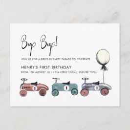 Cartão Postal Festa de Aniversário Drive by Quarentena 1º Aniver