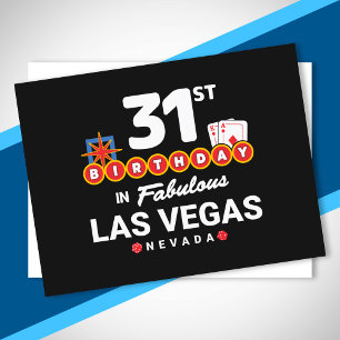 Cartão Postal Festa de Aniversário em Las Vegas - 31º Aniversári