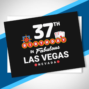 Cartão Postal Festa de Aniversário em Las Vegas - 37º Aniversári