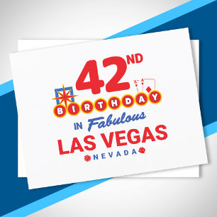 Cartão Postal Festa de Aniversário em Las Vegas - 42º Aniversári
