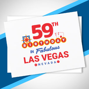 Cartão Postal Festa de Aniversário em Las Vegas - 59º Aniversári