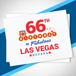 Cartão Postal Festa de Aniversário em Las Vegas - 66º Aniversári