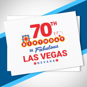Cartão Postal Festa de Aniversário em Las Vegas - 70º Aniversári