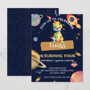 Cartão Postal Festa de aniversário espacial da Galáxia do Arco-Í