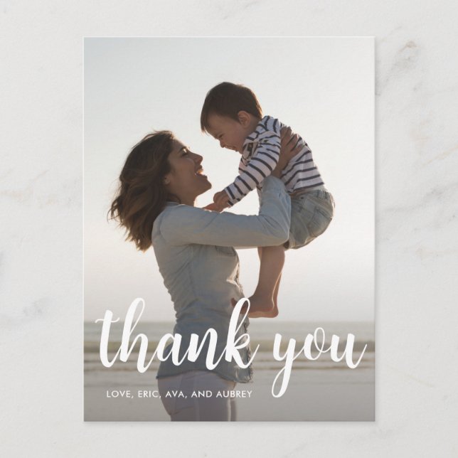 Cartão Postal Festa de aniversário Obrigado A Fazer Script Da Fo (Frente)