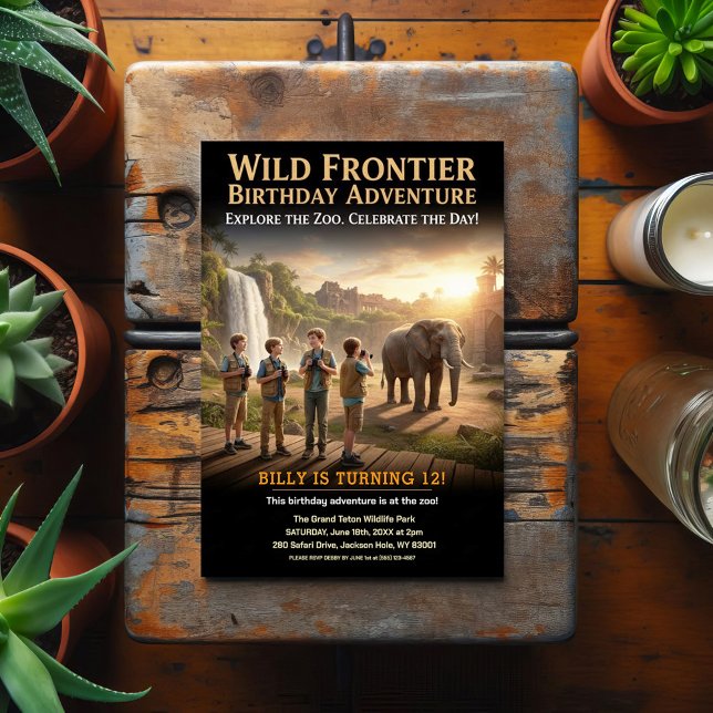 Cartão Postal Festa de Aniversário Wild Frontier (Criador carregado)
