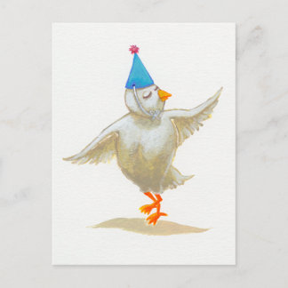 Cartão Postal Festa de arte em galinha que sentimento adorável H