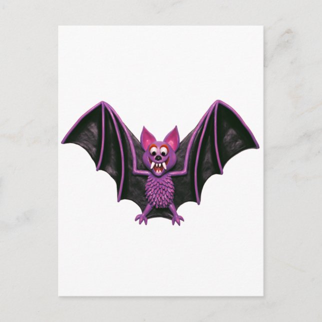 Cartão Postal Festa de Bat Halloween (Frente)