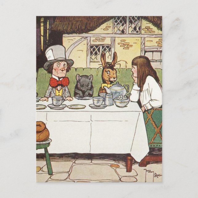 Cartão Postal Festa de Chá Louco (Frente)