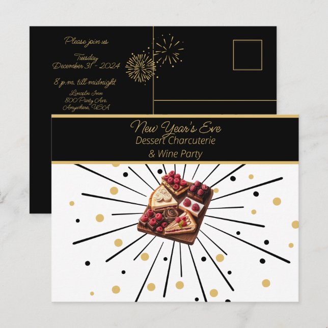 Cartão Postal Festa de Charcuterie & Wine no deserto de véspera  (Frente/Verso)