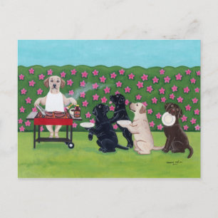 Cartão Postal Festa de churrasco Labs no Jardim Azaléia