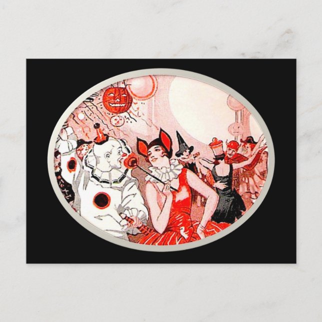 Cartão Postal Festa de Costume de Halloween (Frente)