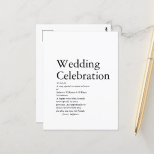 Cartão Postal Festa de Definição de Casamento