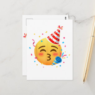 Cartão Postal Festa de Emoticon Divertido