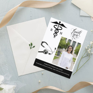 Cartão Postal Festa de Formatura de Enfermeira com Foto Personal