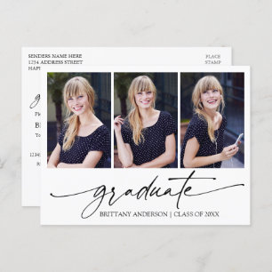 Cartão Postal Festa de formatura de Fotografias com Tinta Modern