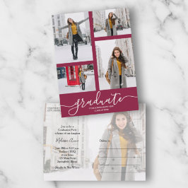 Cartão Postal Festa de formatura de Mídia de Fotografias Múltipl