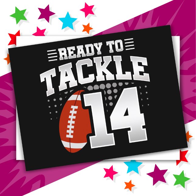 Cartão Postal Festa de Futebol Americano de 14 Anos de Idade Ani (Criador carregado)