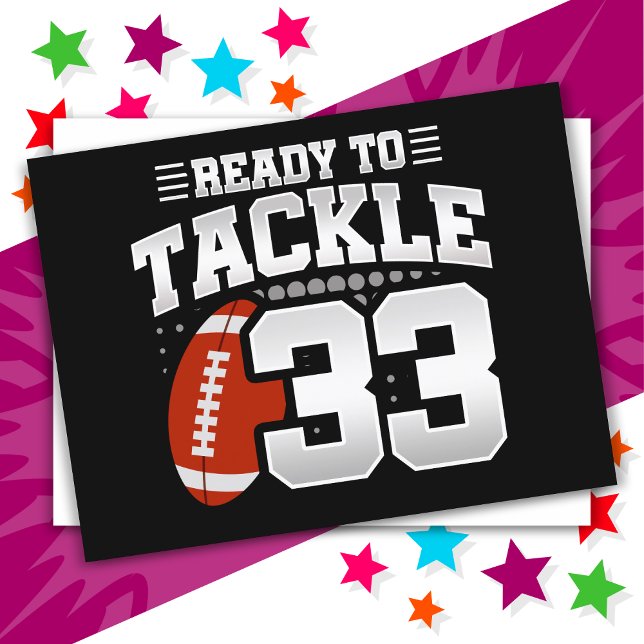 Cartão Postal Festa de Futebol Americano de 33 Anos de Idade Ani (Criador carregado)