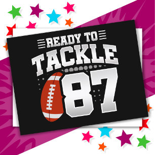 Cartão Postal Festa de Futebol Americano de 87 Anos de Idade Ani